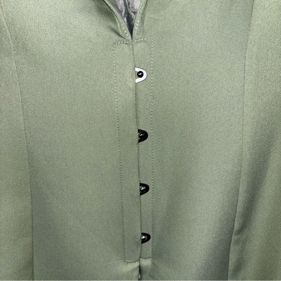 Pretty Little Things Women's 8 Maternity Sage Green Ruched Side Blazer Spring - Picture 9 of 16